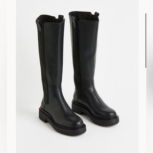 Women’s H & M tall black boots, size 8, worn ONCE!